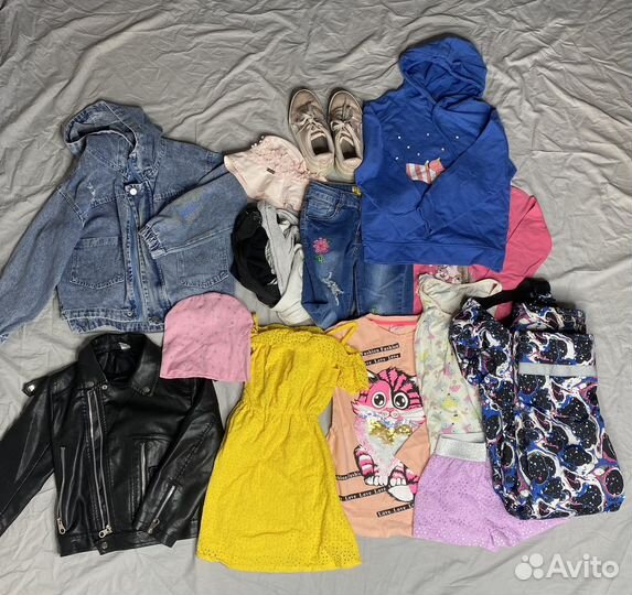 Детская одежда для девочки пакетом р. 122-128