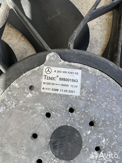 Вентилятор охлаждения Мерседес W203