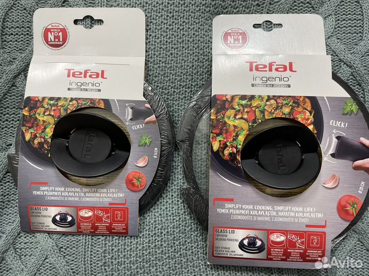 Крышки tefal ingenio 16 см, 24см, 28 сМ новые