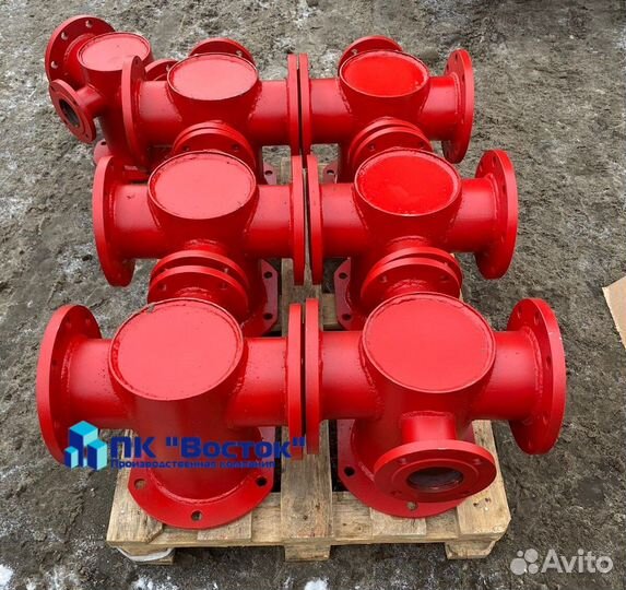 Крест фланцевый с пожарной подставкой ппкф