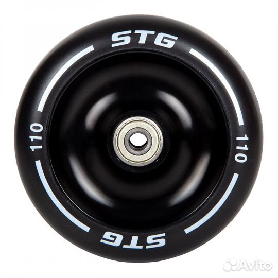 Колесо для самоката 110 мм, abec-9, черный, alu