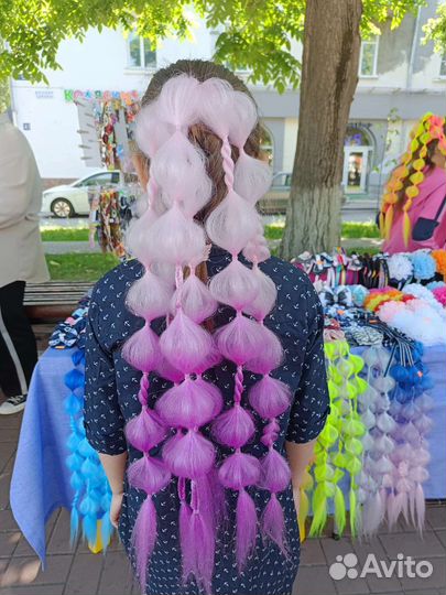 Косы на резинке,афрорезинка