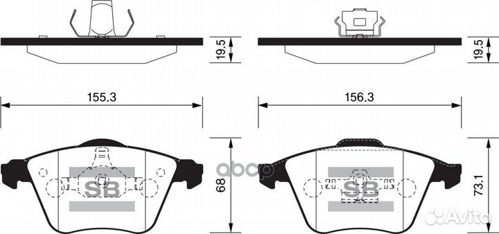 Колодки торм.дисковые Hi-Q volvo XC90 316mm DIS