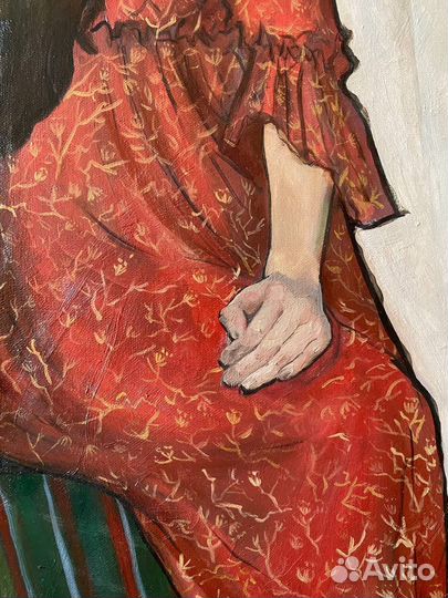 Картина маслом на холсте портрет девушки