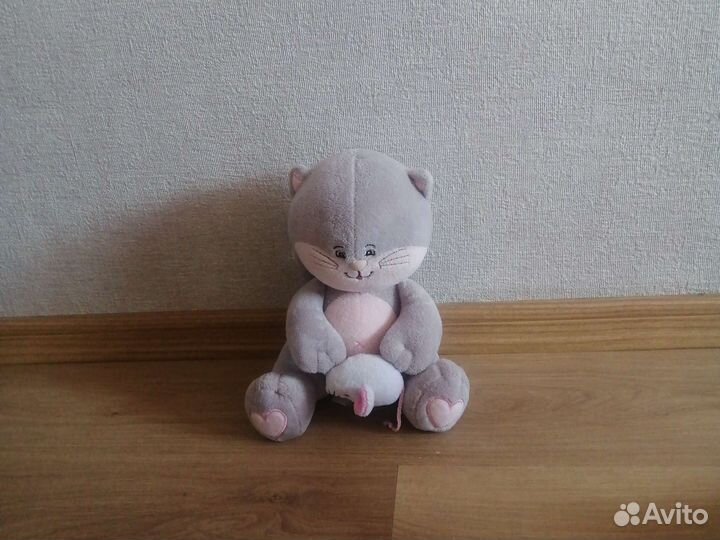 Мягкая игрушка кот с мышкой