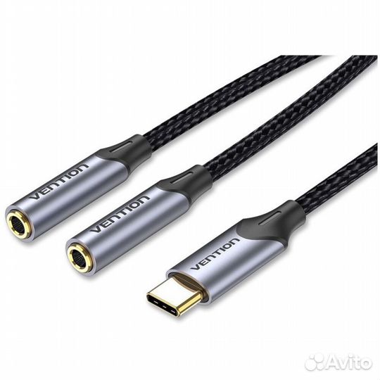 Адаптер USB-C(m) - 2xJack3.5 #371108
