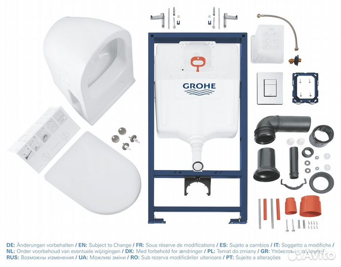 Инсталляция с унитазом Lecico grohe (39186000)