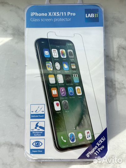 Защитное стекло на iPhone X/XS/11 Pro