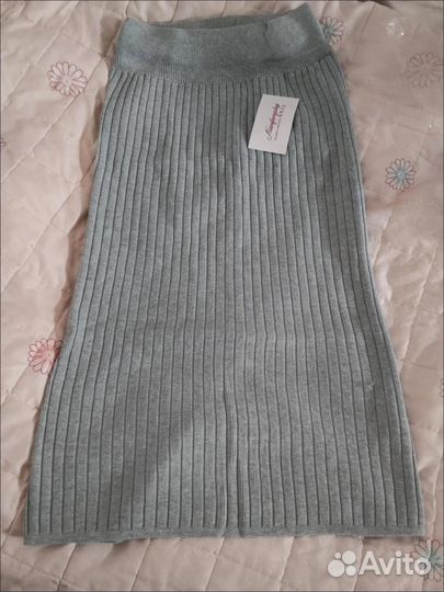 Юбка трикотажная миди