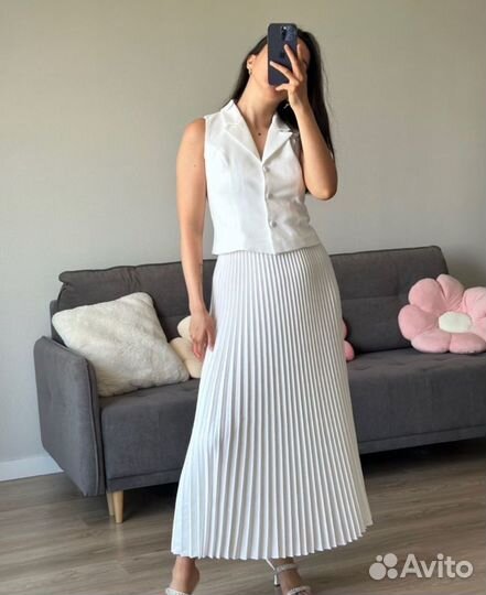 Костюм юбка с жилеткой