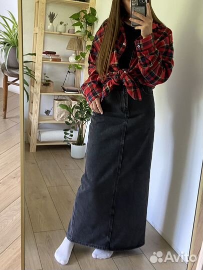 Юбка джинсовая макси