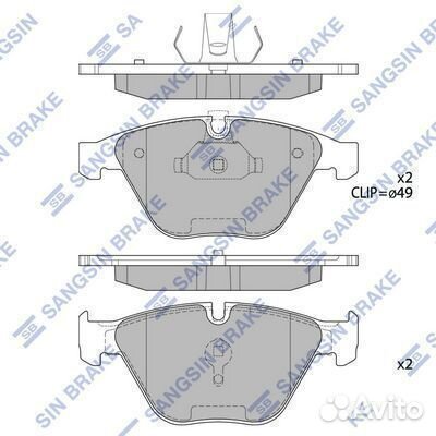 Колодки дисковые пер. bmw e65/e66 3.5i/4.5i/3.0d/4