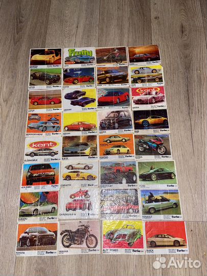 Вкладыши от жвачки turbo турбо