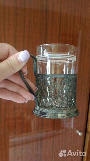 Комплект Стаканы и Подстаканники СССР