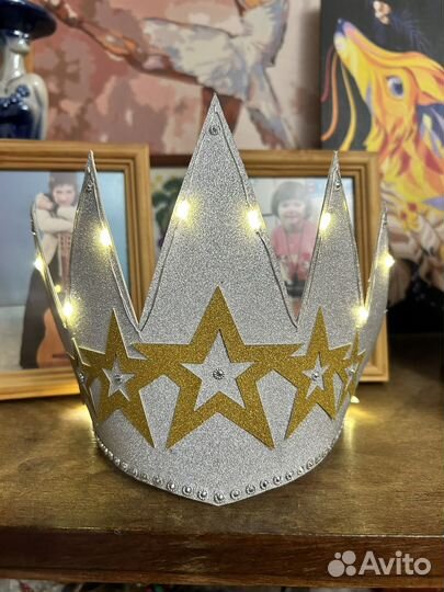 Платье и корона светящиеся на новый год