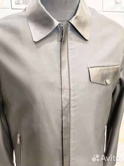 Кожаная куртка prada премиум