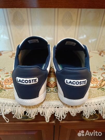 Кеды мужские Lacoste, 41 размер, белые, оригинал