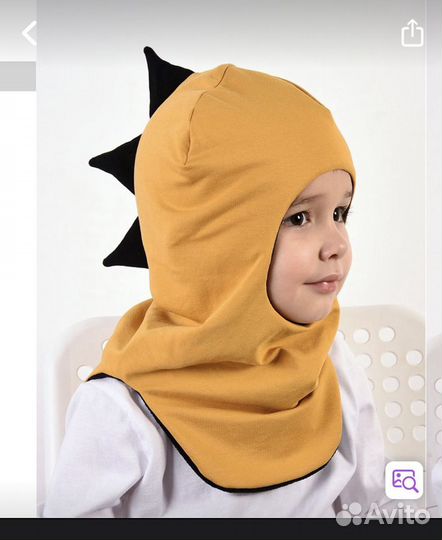 Шапка шлем хб, 2-3 года