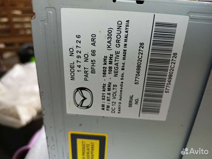 Магнитола на mazda 3 bl