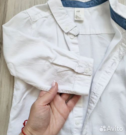 Рубашка белая на мальчика h&m 92