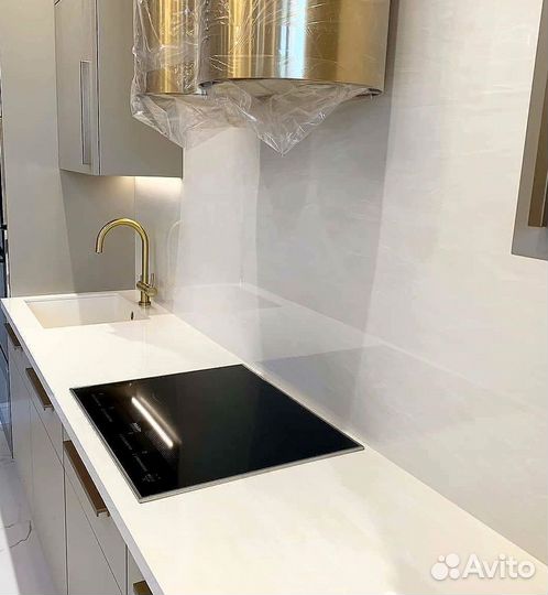 Прямая кухня с мдф фасадами