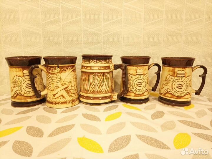 Пивная кружка глиняная набор