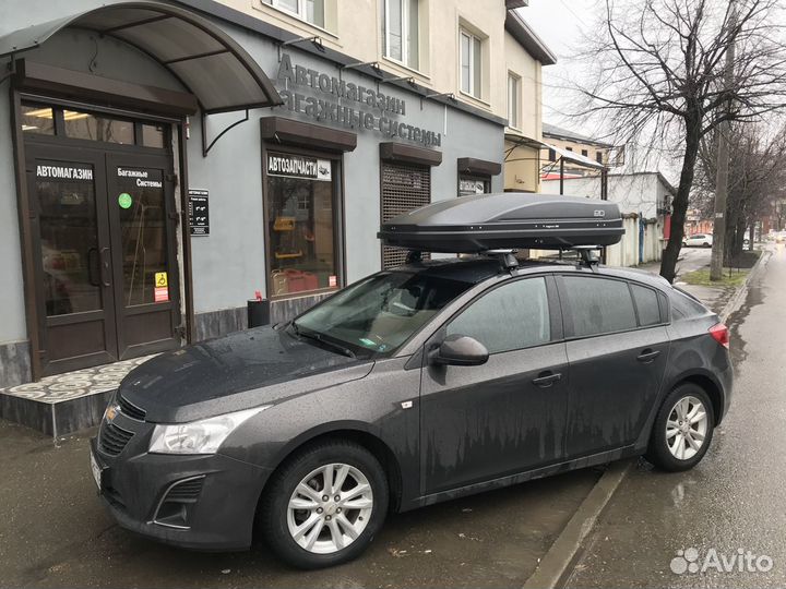 Автобокс черный на крышу Chevrolet Cruze