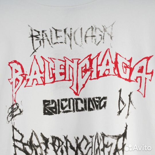 Футболка Balenciaga DIY Metal белая