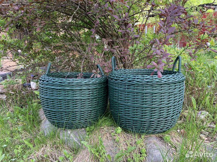 Кашпо шар, цилиндр, бочонок из ротанга