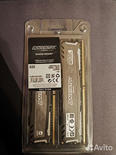 Ram ddr4 Crucial ballistix 16gb (8+8) 3200mhz Cl16