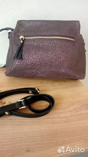 Новая сумка натуральная кожа с замшей