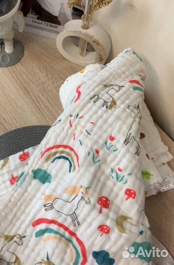 Муслиновое одеяло шестислойное, муслиновая пеленка