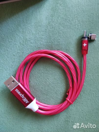 Светящийся магнитный кабель 3 в 1