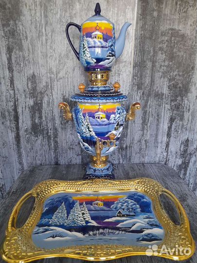 Самовар электрический расписной