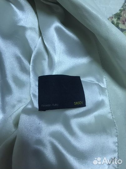 Кожаный пиджак жакет женский Sasch