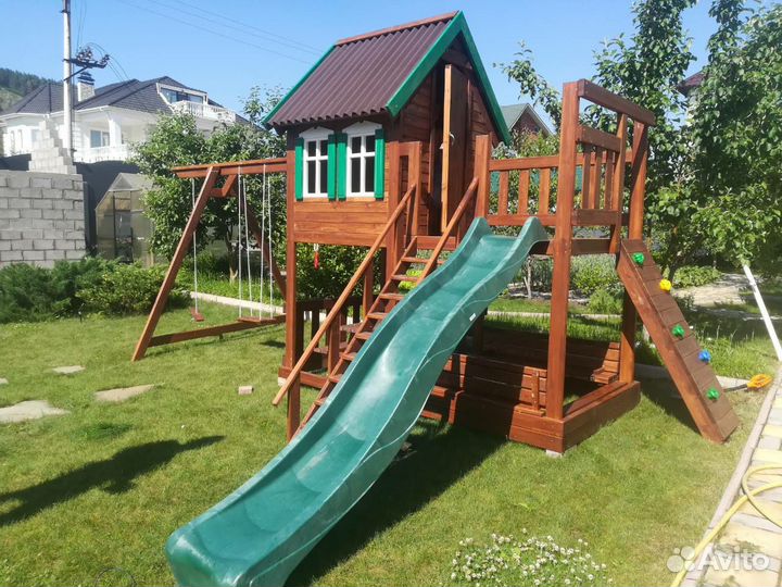 Детский игровой комплекс площадка домик. Качеля. Г