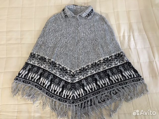 Пончо из шерсти альпаки