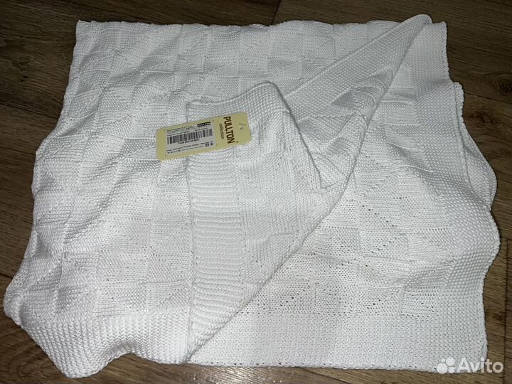 Плед детский вязаный новый 90*110