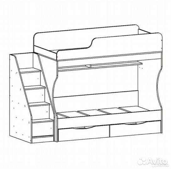 Кровать 2х ярусная Каприз-22