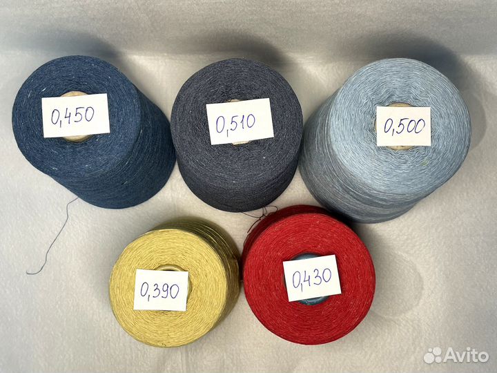 Пряжа для вязания твид Италия на бобинах