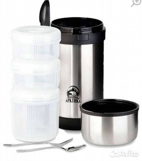 Термос с контейнерами для еды Арктика 1500мл