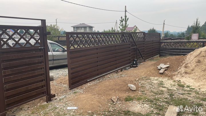 Заборы, откатные ворота, навесы, сварочные работы