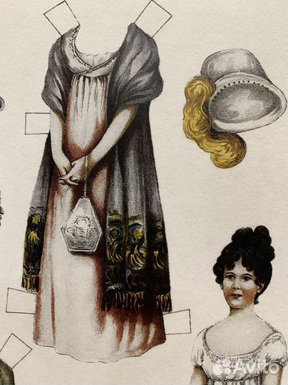 Кукла бумажная англия XIX век