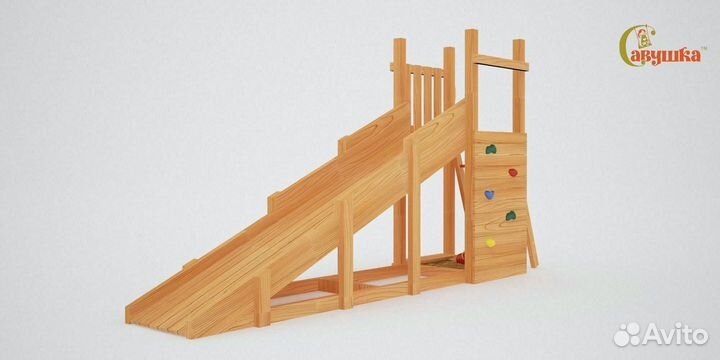 Детский спортивный комплекс с крышей для дачи