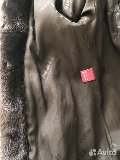 Шуба норковая Mala Mati воротник из соболя