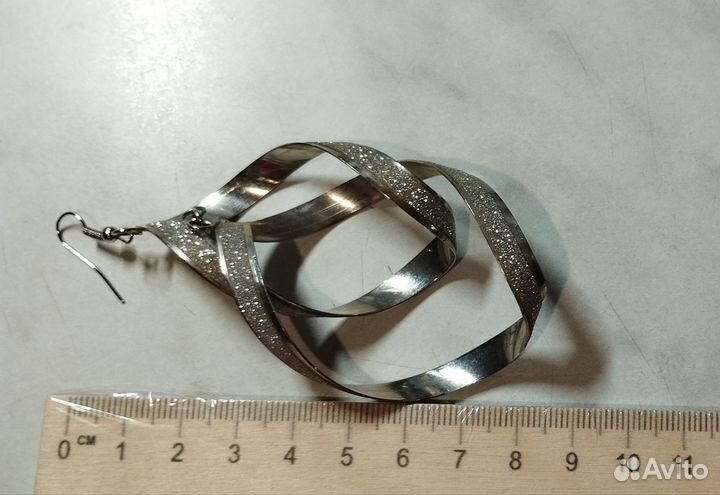 Серьги объемные 8 см