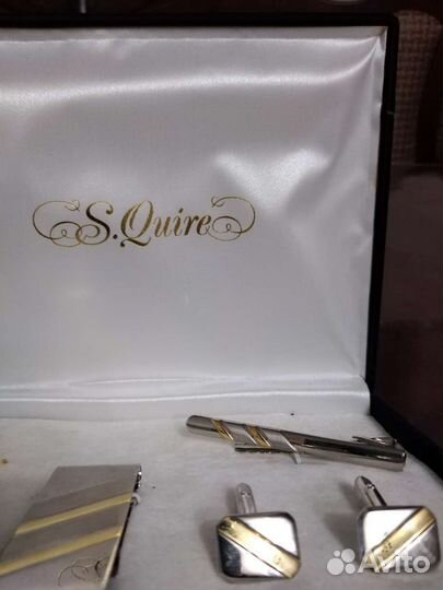 Мужской набор запонки +зажим