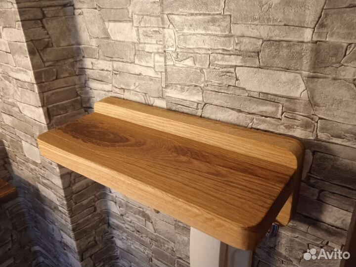 Полка настенная. Вешалка ключница. Дуб