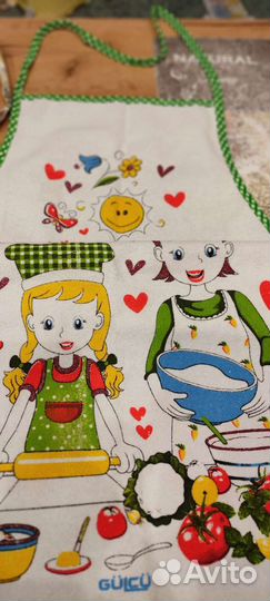 Новые фартуки для юной хозяюшки:хлопковая, подклад