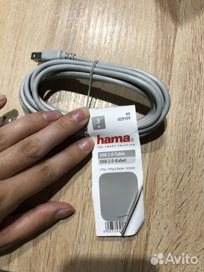 Кабель для принтера usb A usb B 3 метра